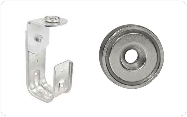 Magnetic J Hook for Overhead Mounting